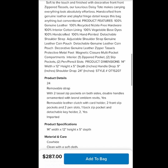 Old Trend Daisy Leather Tote - Picture 6 of 12